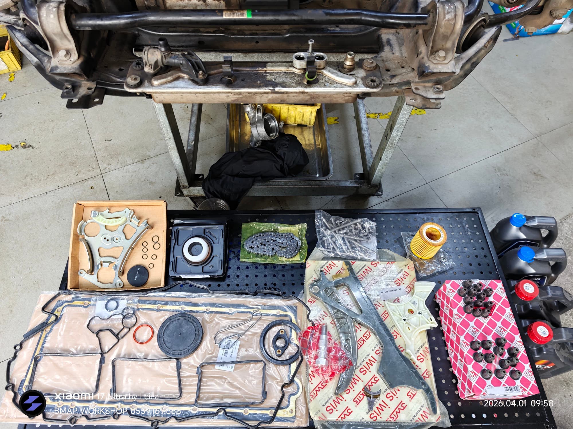 Đại tu động cơ BMW: gasket, bộ timing và phụ tùng OEM đầy đủ