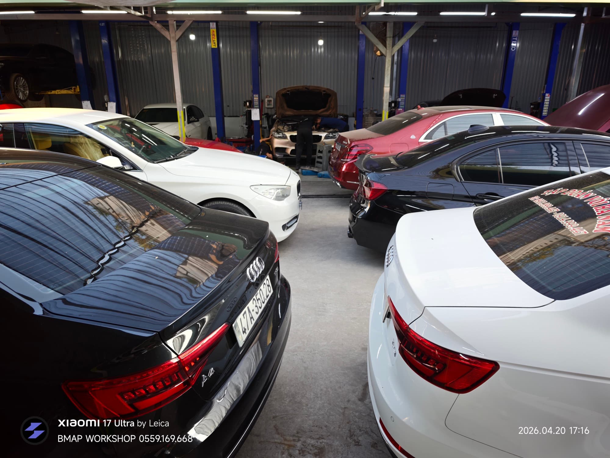 Dàn Audi Sportback bảo dưỡng tại BMAP Quận 7