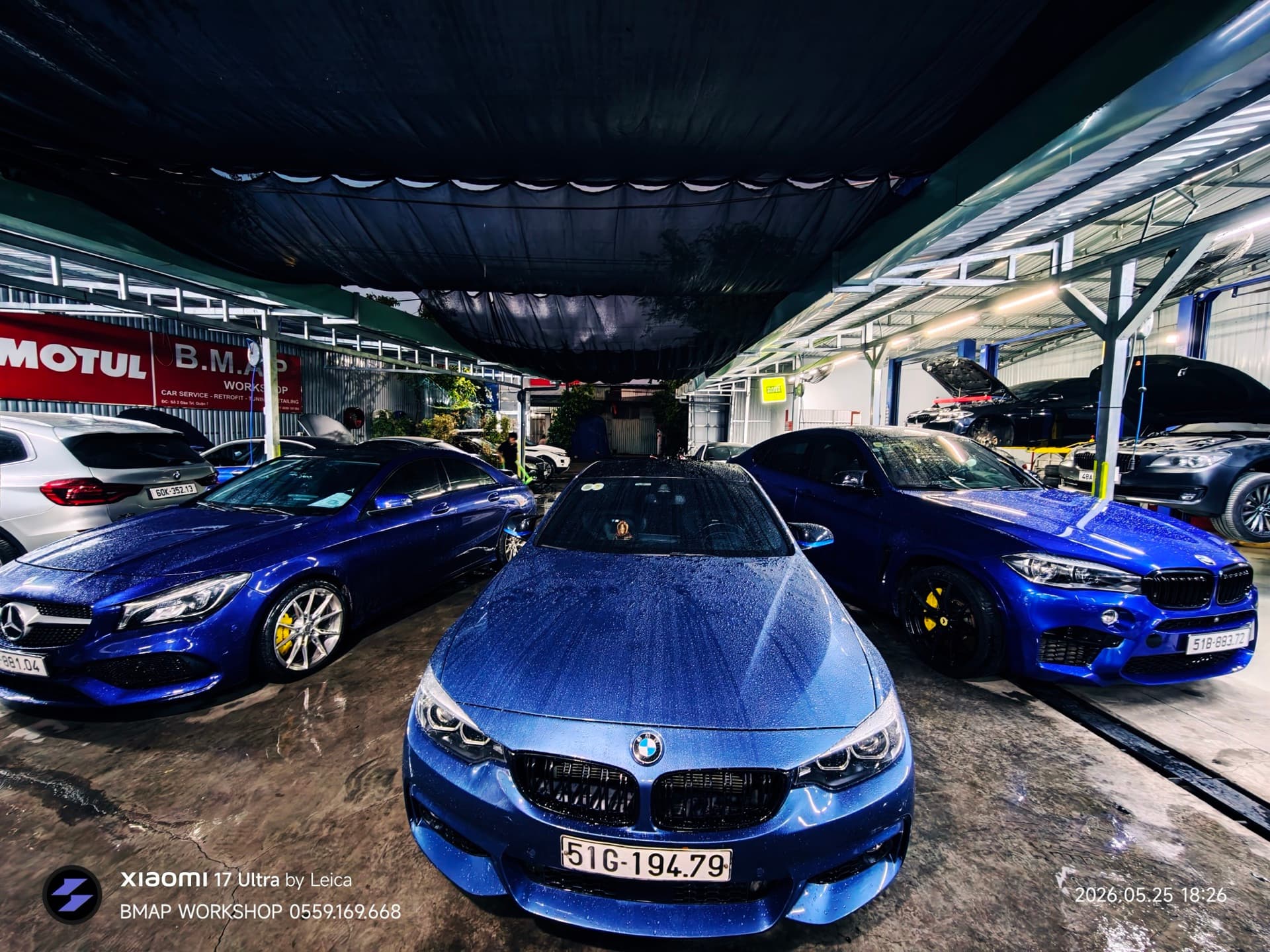 BMW M4 và X6M màu xanh tại xưởng BMAP Workshop Quận 7