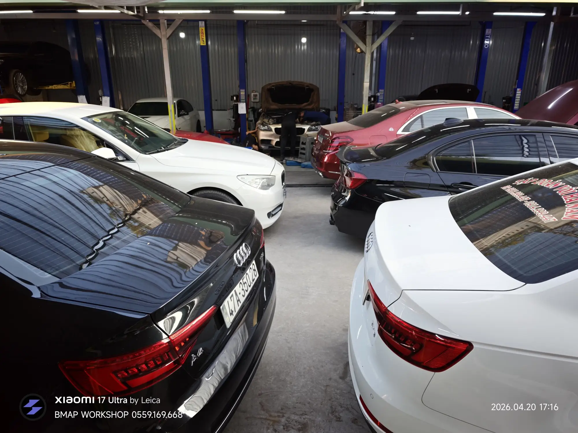 Dàn Audi Sportback bảo dưỡng tại BMAP Quận 7